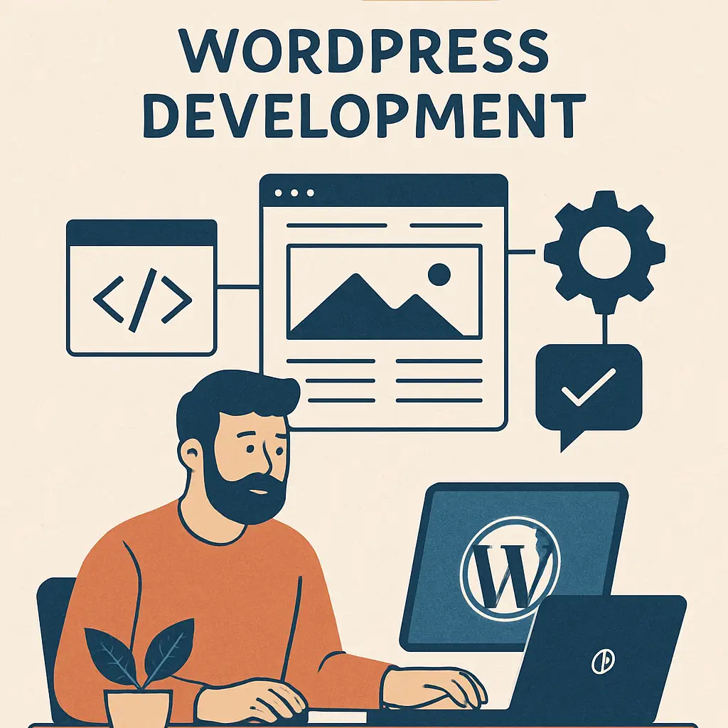 Customized WordPress Development Illustration