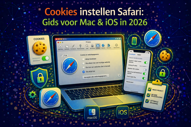 Cookies instellen Safari