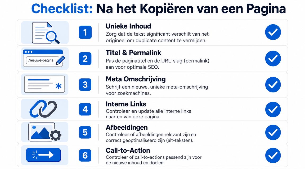De cruciale checklist na het kopiëren van een pagina