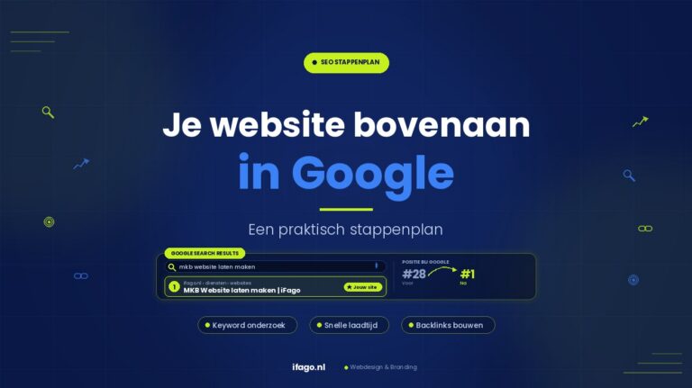 website bovenaan in Google